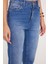 Kadın Slim Fit Dar Kesim Pamuklu Dar Paça Mavi Jean Pantolon 3
