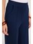 Kadın Relax Fit Rahat Kesim Modal Kumaş Yüksel Bel Geniş Paça Lacivert Pantolon 3