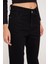 Kadın Slim Fit Dar Kesim Pamuklu Dar Paça Siyah Jean Pantolon 3