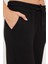 Kadın Relax Fit Rahat Kesim Modal Kumaş Beli Bağlamalı Lastikli Jogger Siyah Pantolon 3