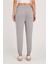 Kadın Relax Fit Rahat Kesim Modal Kumaş Beli Bağlamalı Lastikli Jogger Gri Pantolon 7
