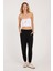 Kadın Relax Fit Rahat Kesim Modal Kumaş Beli Bağlamalı Lastikli Jogger Siyah Pantolon 5