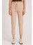Kadın Relax Fit Rahat Kesim Yüksel Bel Dar Paça Beli Lastikli Bağcıklı açık Bej Pantolon 1