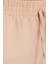 Kadın Relax Fit Rahat Kesim Yüksel Bel Dar Paça Beli Lastikli Bağcıklı açık Bej Pantolon 6