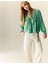 Saten V Yakalı Fırfırlı Pile Detaylı Uzun Kol Bluz 2