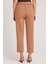 Kadın Relax Fit Rahat Kesim Yüksel Bel Düz Paça Beli Lastikli Açık Bej Pantolon 7