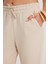 Kadın Relax Fit Rahat Kesim Modal Kumaş Beli Bağlamalı Lastikli Jogger Taş Pantolon 3