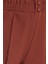Kadın Relax Fit Rahat Kesim Yüksel Bel Düz Paça Beli Lastikli Kahverengi Pantolon 6
