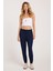 Kadın Relax Fit Rahat Kesim Modal Kumaş Beli Bağlamalı Lastikli Jogger Lacivert Pantolon 4