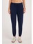 Kadın Relax Fit Rahat Kesim Modal Kumaş Beli Bağlamalı Lastikli Jogger Lacivert Pantolon 1