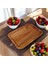 Akasya Ağacından Sunum Tabağı, Akasya Meze Tabağı, Akasya Peynir Sunum Tabağı, Akasya Salata Tabağı (23CM*17CM*1.5CM) 1