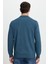 Erkek Relax Fit Rahat Kesim Uzun Kollu Bisiklet Yaka Koyu Petrol Sweatshirt 8