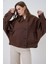 Kadın Bdart Cepli Oversized Düğmeli Trençkot Mocha Kahvesi 1