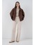 Kadın Bdart Cepli Oversized Düğmeli Trençkot Mocha Kahvesi 2