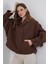Kadın Bdart Cepli Oversized Düğmeli Trençkot Mocha Kahvesi 4