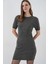 Kadın Bdart Basic Mini Triko Elbise Kömür Grisi 4