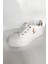 Beyaz Şık Kadın Sneaker | Altın Detaylı Rahat Günlük Ayakkabı 1