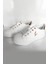 Beyaz Şık Kadın Sneaker | Altın Detaylı Rahat Günlük Ayakkabı 8