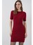 Kadın Bdart Basic Mini Triko Elbise Bordo Kırmızı 3