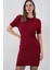 Kadın Bdart Basic Mini Triko Elbise Bordo Kırmızı 4