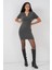 Kadın Bdart Aksesuar Detaylı Bodycon Mini Triko Elbise Kömür Grisi 2