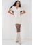 Kadın Bdart Aksesuar Detaylı Bodycon Mini Triko Elbise Fildişi Doğal 2