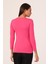 Yuvarlak Yaka Uzun Kollu Pamuklu Fuşya Body 3
