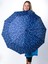 Mavi Boncuk Desenli Otomatik Şemsiye, Rüzgara Dayanıklı, Kadın Modeli 3