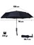 Rüzgarlık Fiber Telli Katlanabilir Tam Otomatik Siyah Cep Şemsiye 4