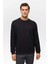 O Yaka Selanik Siyah Erkek Sweatshirt SW2013700013 1