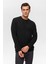 O Yaka Selanik Siyah Erkek Sweatshirt SW2013700013 2