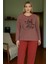 Çizgili Penye Pijama Takımı Love Model 1