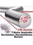 Flex Ø 127 mm Alüminyum Telli Izolesiz Flexible Esnek Hava Kanalı - Davlumbaz ve Aspiratör Borusu (3 Mt) 3