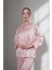 Pudra Saten Ikili Pijama Takımı 1