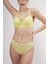 Destekli Dantelli Göğüs Arası Ipli Sütyenli Brazilian Neon Sarı Takım 4