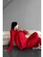 Love Kırmızı Düz Uzun Saten Pijama 3