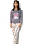 Kadın Tavşan Desenli Pijama Takımı (Gri- Beyaz) Gri XL 6