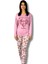 Kadın Fashion Love Desenli Pijama Takımı (Pembe) Pembe XL 6