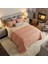 Bohem Inka Serisi %100 Pamuk Müslin 5 Katlı Çift Kişilik Somon Renk Yatak Örtüsü 220X240 cm 2 Adet Yastık Kılıfı 50X70 cm 2