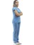 Unisex Soft Likra Açık Mavi Hemşire ve Doktor Üniforması ,cerrahi Takım Scrubs Üniforma 3