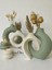 Dekoratif Sevgili Sarmaşık Vazo Set, Halka Vazo Tealight Mumluklu Set, Dekoratif Obje & Biblo Set 2