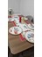 Yılbaşı Temalı 6 Adet 32 cm Lastikli Supla + 6 Adet Ahşap Supla Farklı Desen 50X140 Runner Masa Seti 1