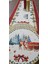 Yılbaşı Temalı 6 Adet 32 cm Lastikli Supla + 6 Adet Ahşap Supla Farklı Desen 50X140 Runner Masa Seti 3