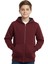 Bordo Fermuarlı Kapüşonlu Cepli Kız Erkek Sweatshirt BGL-ST04999 1