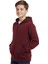Bordo Fermuarlı Kapüşonlu Cepli Kız Erkek Sweatshirt BGL-ST04999 2