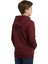 Bordo Fermuarlı Kapüşonlu Cepli Kız Erkek Sweatshirt BGL-ST04999 3
