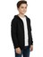 Siyah Fermuarlı Kapüşonlu Cepli Kız Erkek Sweatshirt BGL-ST05001 2