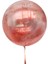 Buğz Kırmızı Simli Yuvarlak Şeffaf Balon 24 Inç 1