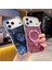 iPhone 17 Promax Magsafe Özellikli Şeffaf Taşlı Mermer Standlı Darbeye Dayanıklı Kılıf 4