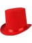Buğz Yetişkinler Için Kırmızı Renk Ringmaster Sihirbaz Şapkası Fötr Şapka 15 cm 1